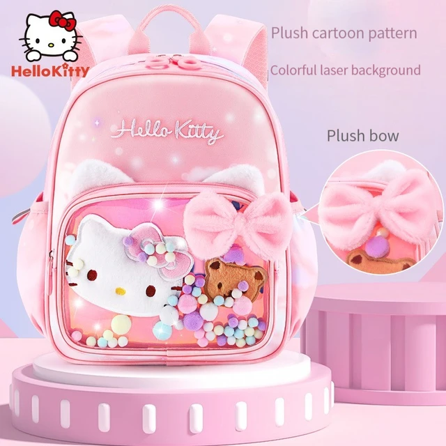 Hello Kitty Sanrio Light Pink Cute School Backpack