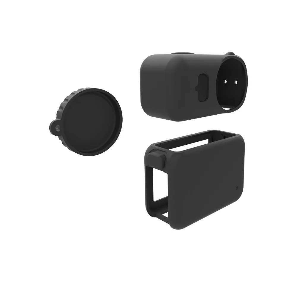 Insta360 GO Ultra insérée dans son étui de protection anti-rayures, vue de côté.