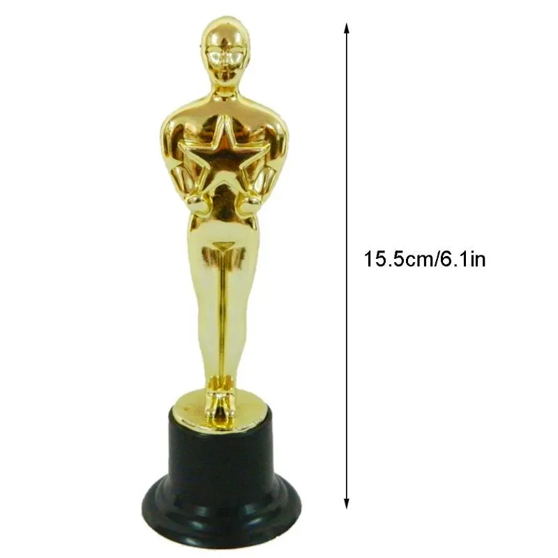 Oscar Statuette Toy Golden Trophies Reward Cookie Pottery Reusable Baking Decoration  Accessories Motivating Prize Toy Gifts 4