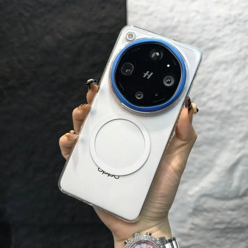 Magnetic Ice Mist Frosted Transparent Acrylic Case with Shockproof, Anti-Slip Design