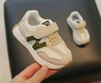 Children's Spring New Leather Upper Sneakers Kids Non-Slip Casual Shoes Boys Girls Soft Sole Students Tennis Toddler Sport Shoes 4