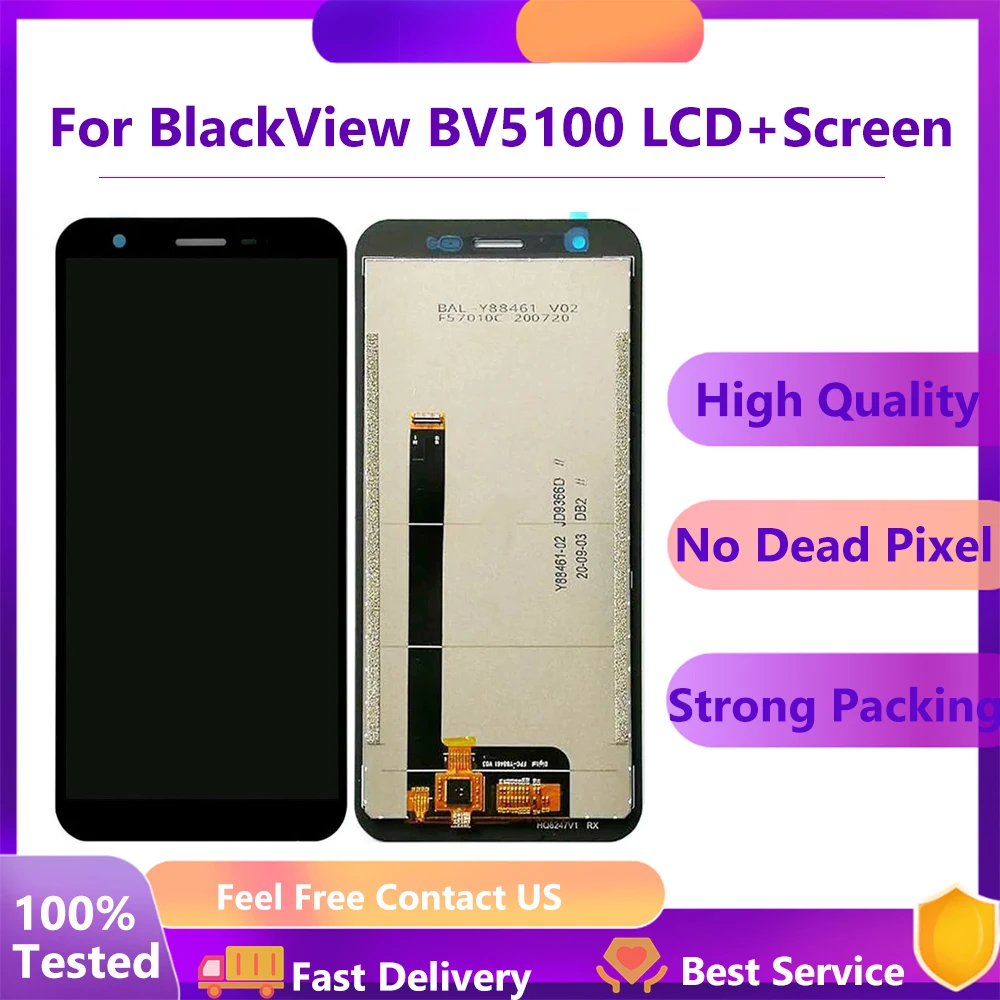 

New 100% Tested 5.7" inch Blackview BV5100 LCD Display +Touch Screen Digitizer Assembly For Blackview BV5100 PRO Replacement