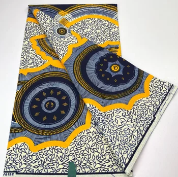 2026 100% Cotton Newest Block Real Wax Print Fabric African Ankara Wax Fabrics Soft Dutch Sewing Ghana Wax Fabric 1