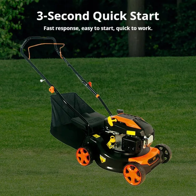 99cc 4 Stroke Lawn Mower Hand Push Type Grass Trimmer Weed Cutter Powerful Garden Lawn Cutting Machine Agricultural Equipment 3