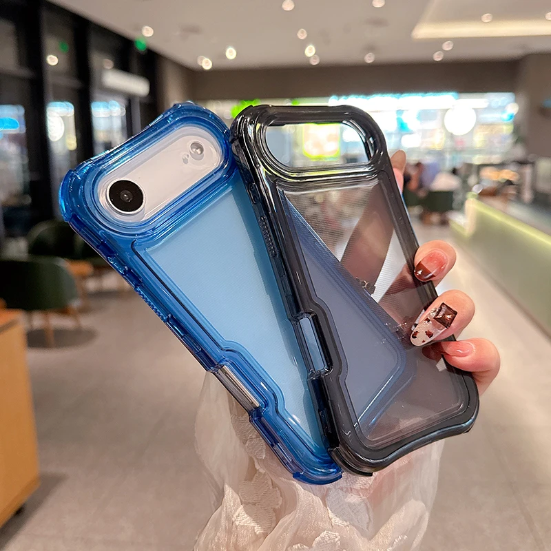 Premium Heavy Duty 3-in-1 Coloured Clear Anti-Drop Phone Case, Shockproof Protective Cover
