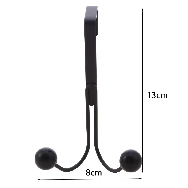 Over The Door Double Hanger Hooks Free Punching For Hanging Hats Bags Holder Tie Scarf Key Hook Clothes Coats Rack Towel Shelf storage hook door hook