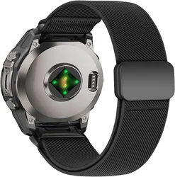 Premium QuickFit Nylon Smartwatch Strap - Durable and Stylish Band, 22mm & 26mm Options - Venu 4 45mm (Magnetic all black)