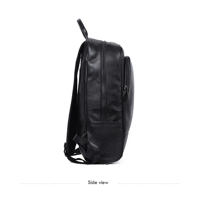 YIFANGZHE Slim Genuine Leather Laptop Backpack Men for 15-15.6 inch ,Business  Professional Lightweight Office Computer Rucksack