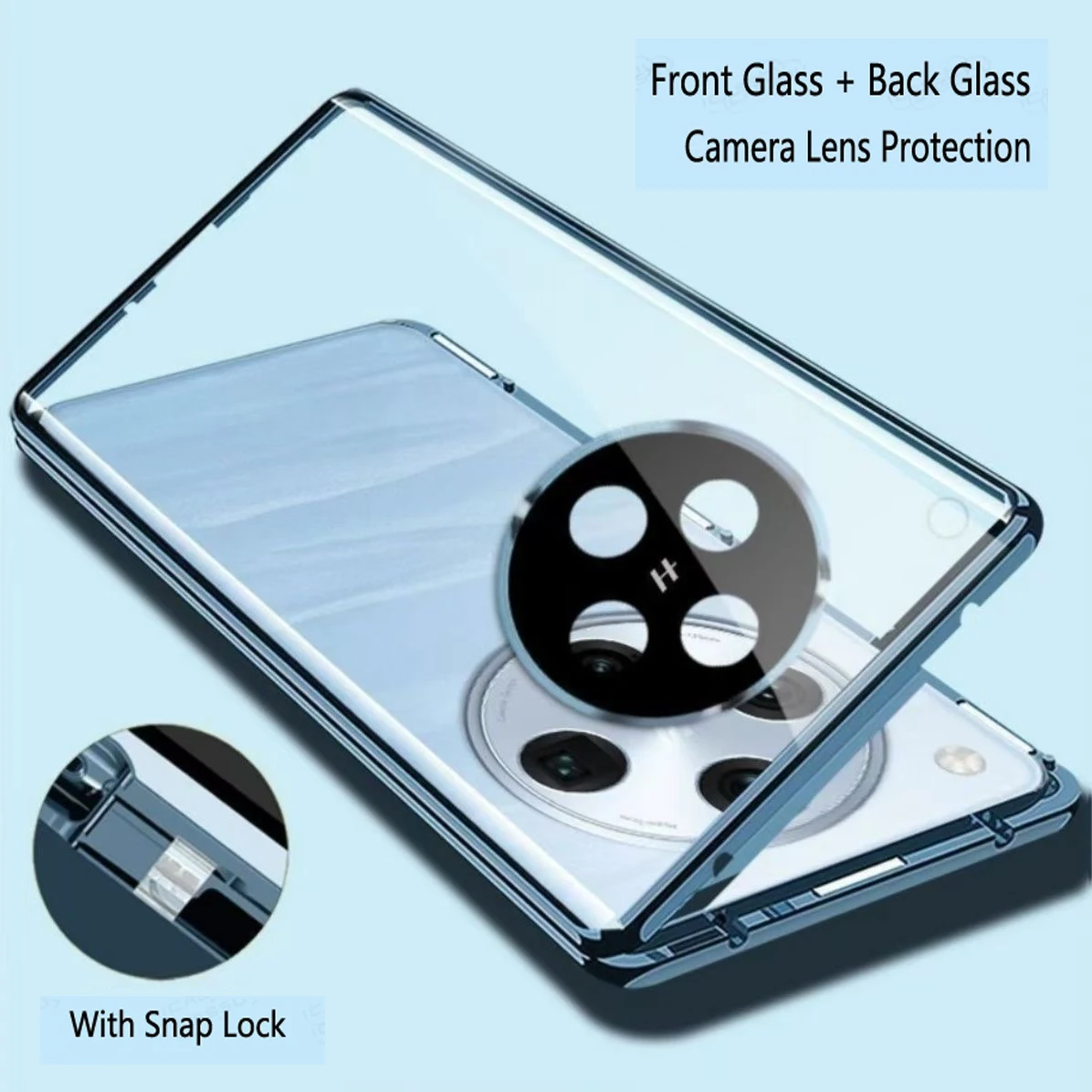360 Full Case For Xiaomi Redmi 14C 14R Case Double Sided Magnetic Adsorption Metal Capa Tempering Glass Cover For Redmi 14R 14C phone case magnetic case phone protector cover