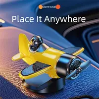 Ornement d'Avion Rotatif Solaire 360° Auto-Tournant pour Tableau de Bord Voiture Décoration Intérieure 2025 Trendy 3