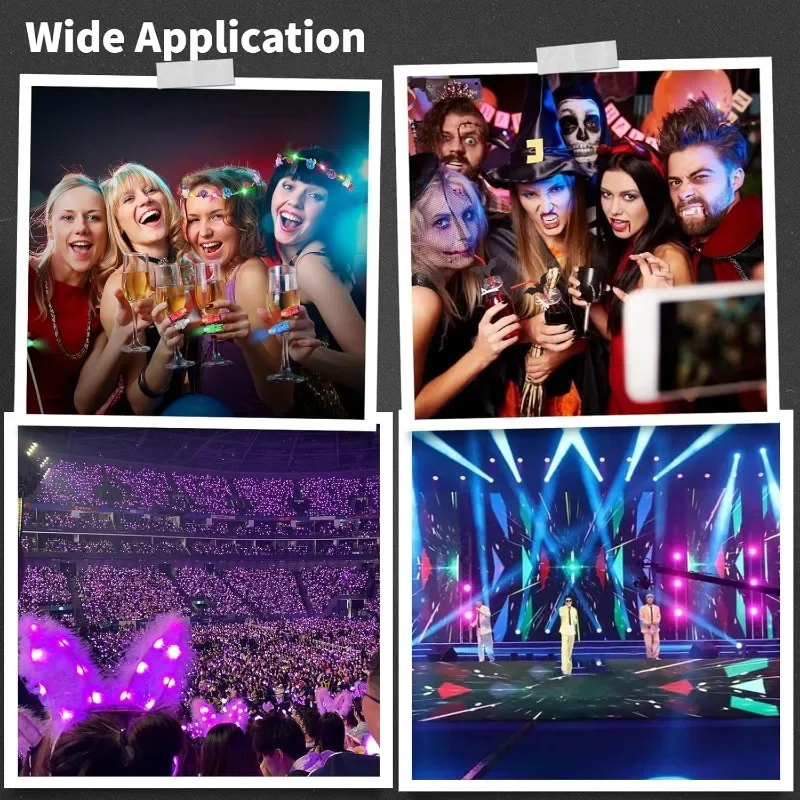 LED Finger Lights Glow Party Favors for Kids Birthday Rave Dance Concert Night Events Safe Flashing Flashlights Toys Gifts