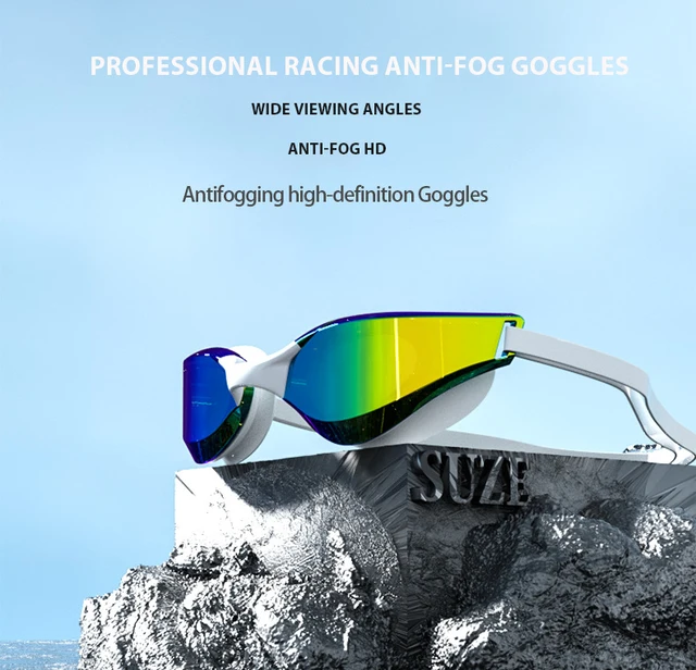 Professional Anti-Fog Swim Goggles HD Wide-Angle Lens Summer Adult Adjustable Nose Bridge Swim Goggles Swimning Equipment 3