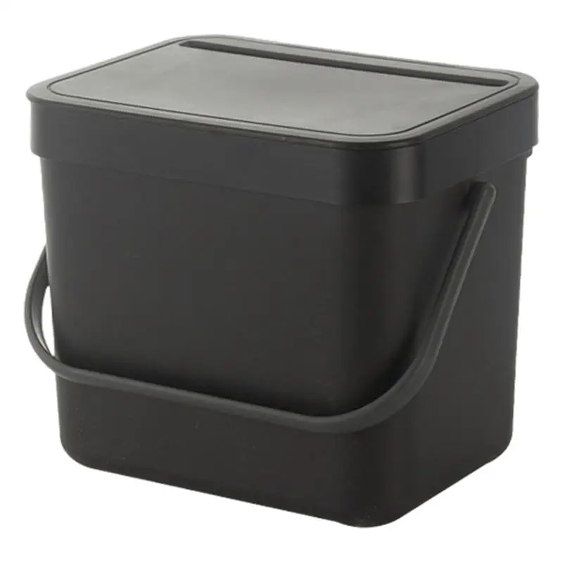 

Wall Mounted Trash Can Small Trash Can With Lid Handle Large Capacity Durable Modern Mountable Garbage Can For Counter Top