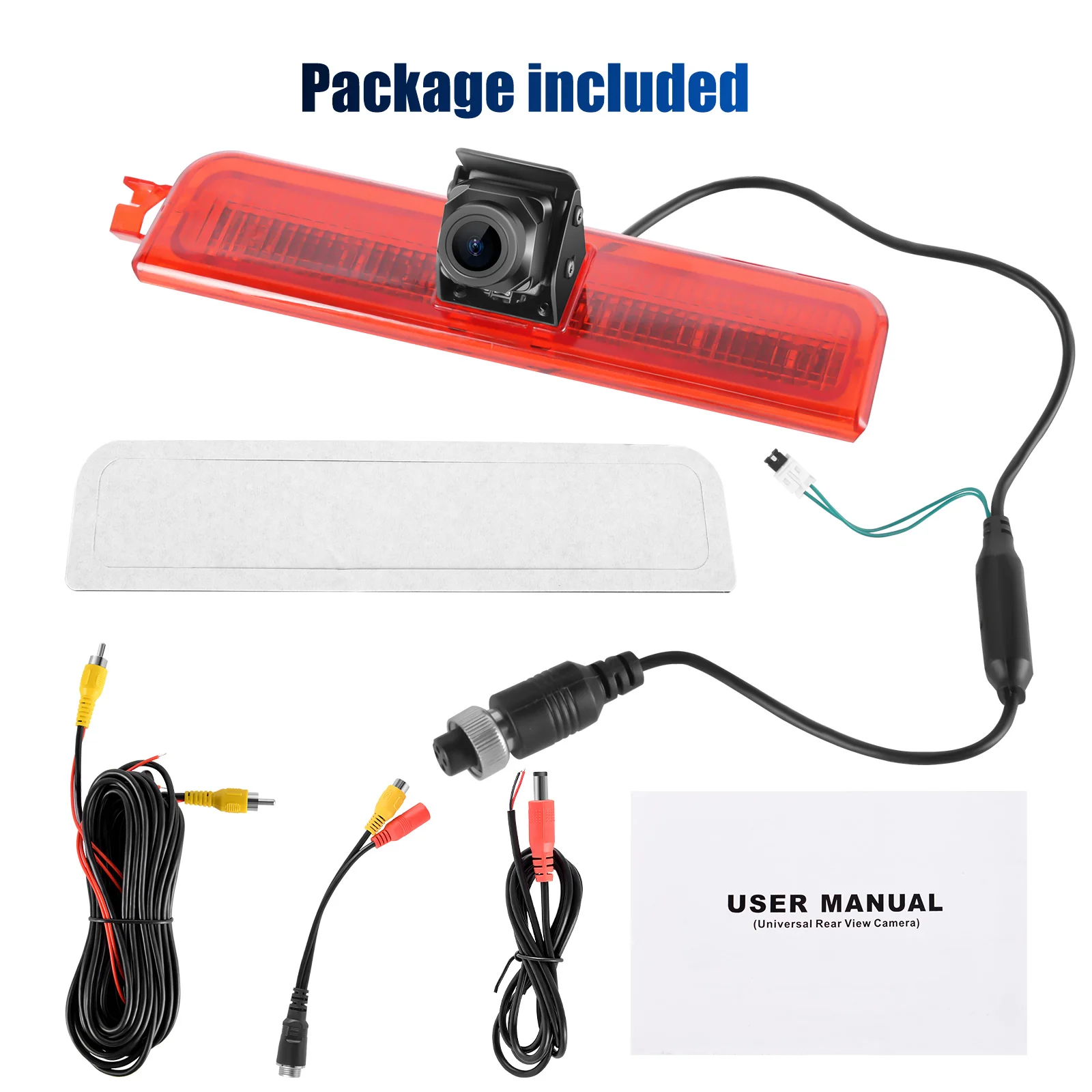 ESSGOO Rear Reversing 3rd High Brake Light Cover with Camera For VW Caddy/Caddy Life 03-2015 2K Facelift Night Vision Waterproof