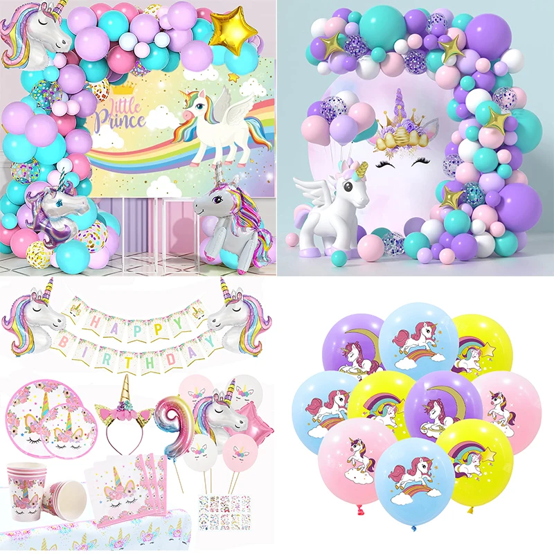 Unicorn-Party-Supplies-Set-Premium-Girl-Birthday-Party-Wedding ...