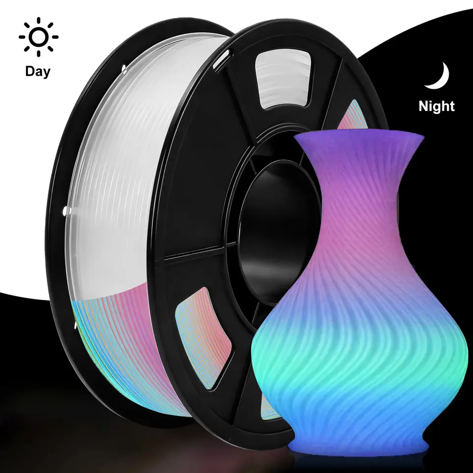 DIY Christmas Gift, 1.75mm PLA Luminous 3D Printer Filament, 200g(0.44L）Spool, Glow in the Dark, for Most FDM Printers image 14