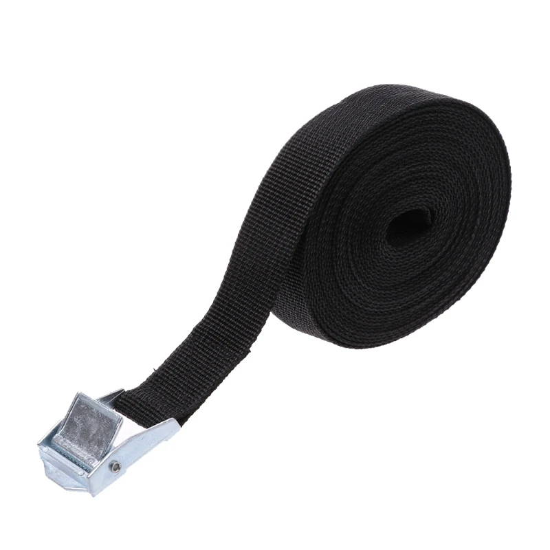 Tie Down Strap Strong Ratchet Belt Luggage Bag Cargo Lashing With Metal Buckle