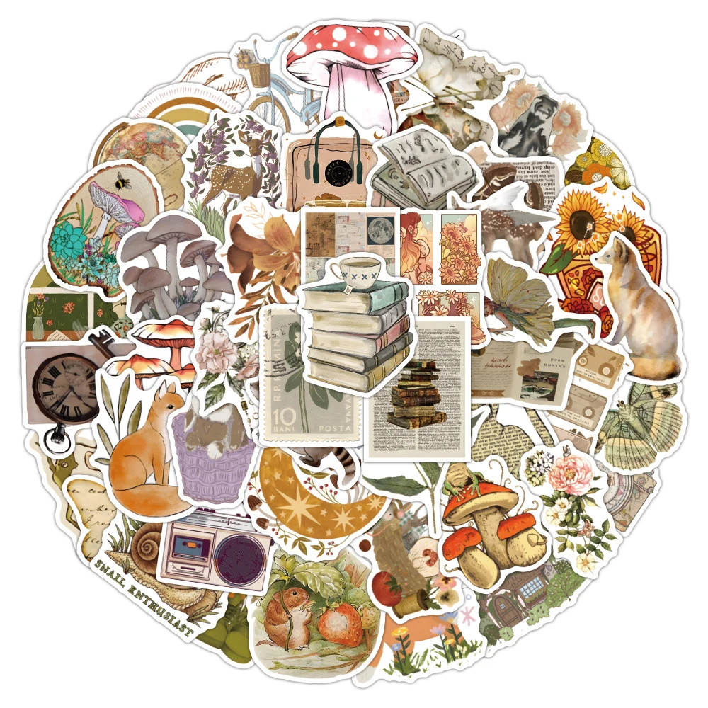 

10/30/50PCS Retro Art Cartoon Graffiti Stickers Aesthetic DIY Car Travel Luggage Laptop Phone Classic Toy Waterproof Sticker