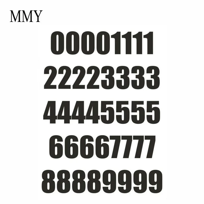 Number Sheet Stickers 40*25mm 40PCs Number Sheet Sticker Vinyl Decal Car Bike Door Wheelie Bin Race