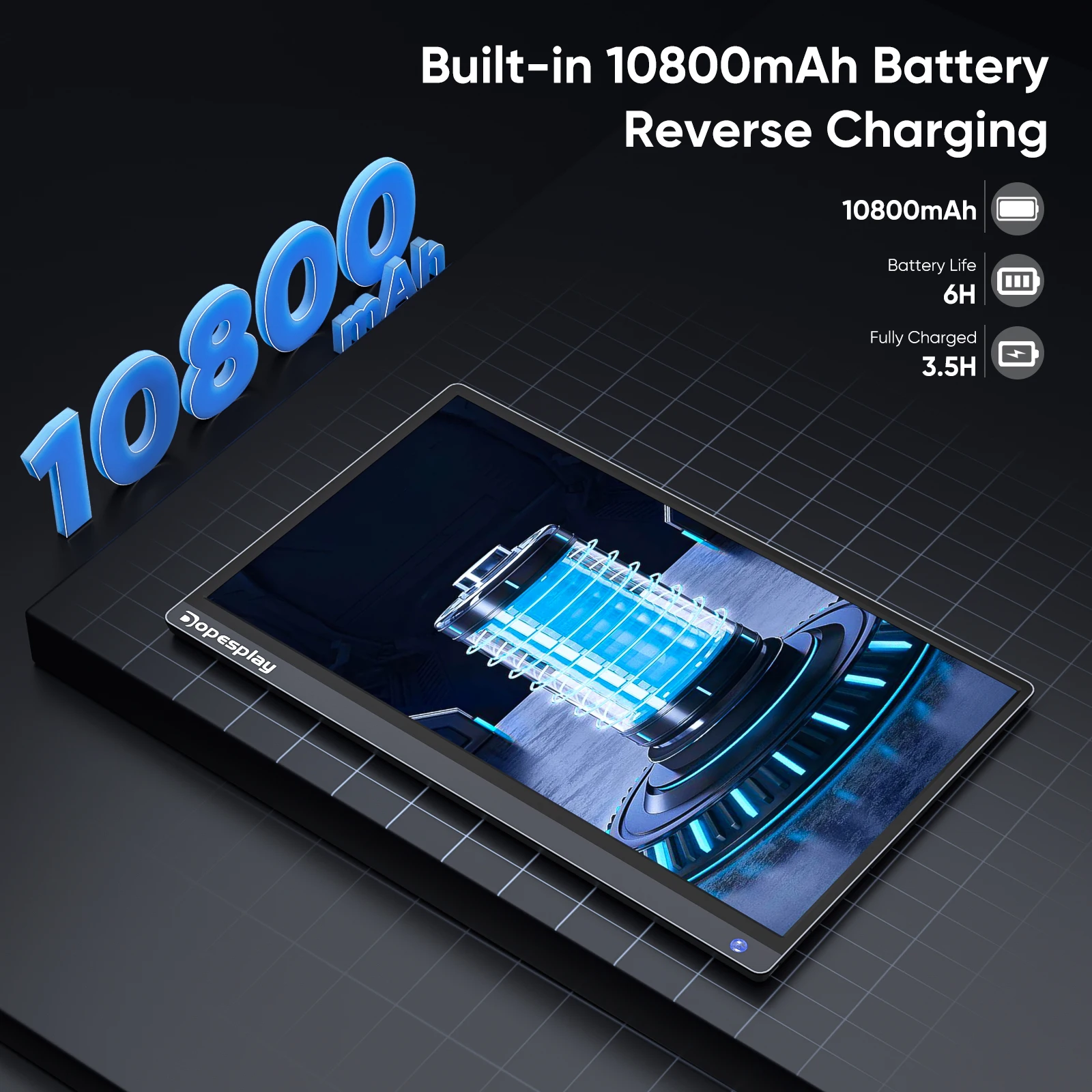 Dopesplay ޴ ġ ũ , 15.6 ġ, 1080P FHD IPS ̴ HDMI  , Ʈ PC ġ,   Xbox PS4/5