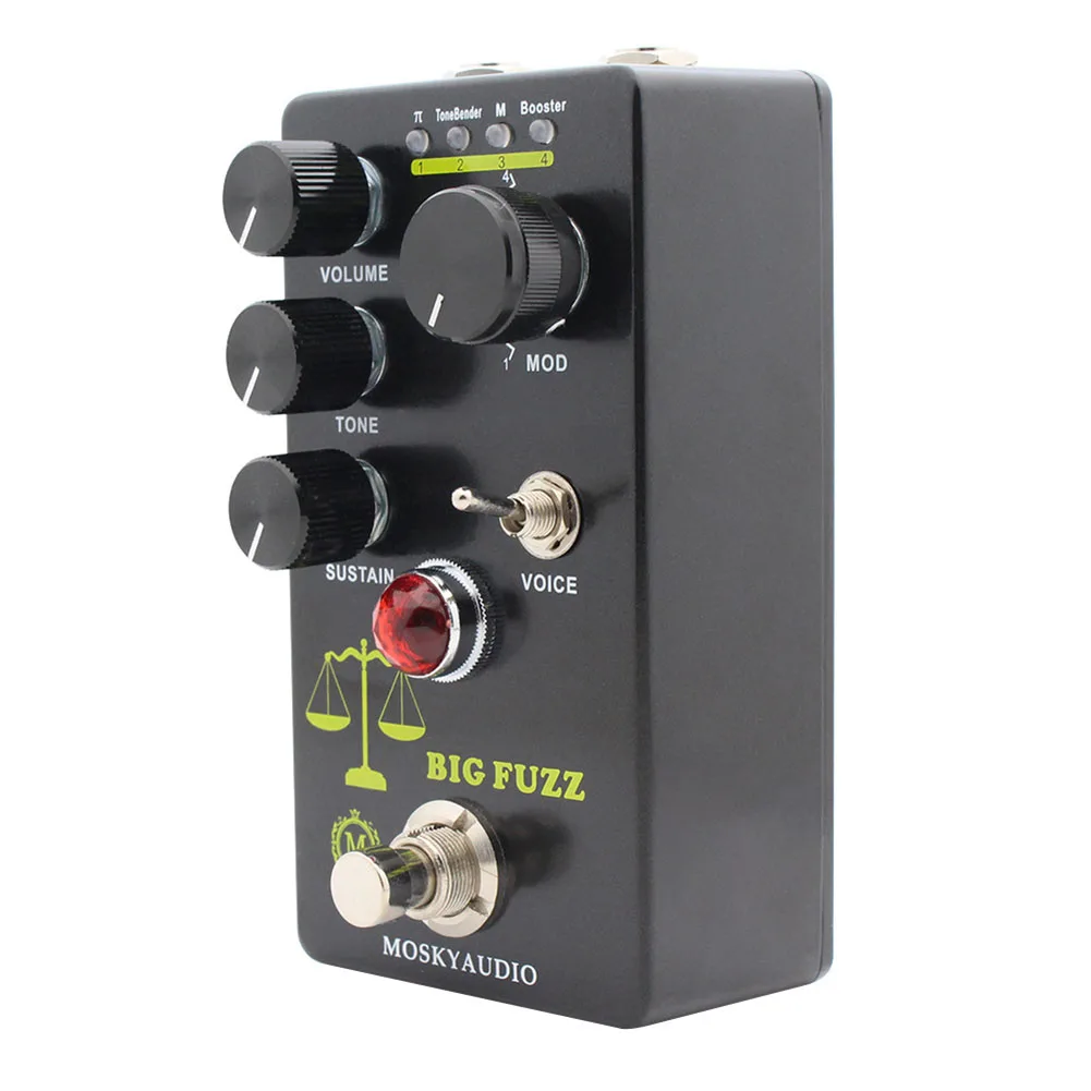 

Moskyaudio Big FUZZ Distortion The Electric Guitar Effects Pedal Guitar Parts 4 Mode Knob Guitar Parts Sustain Control Effects