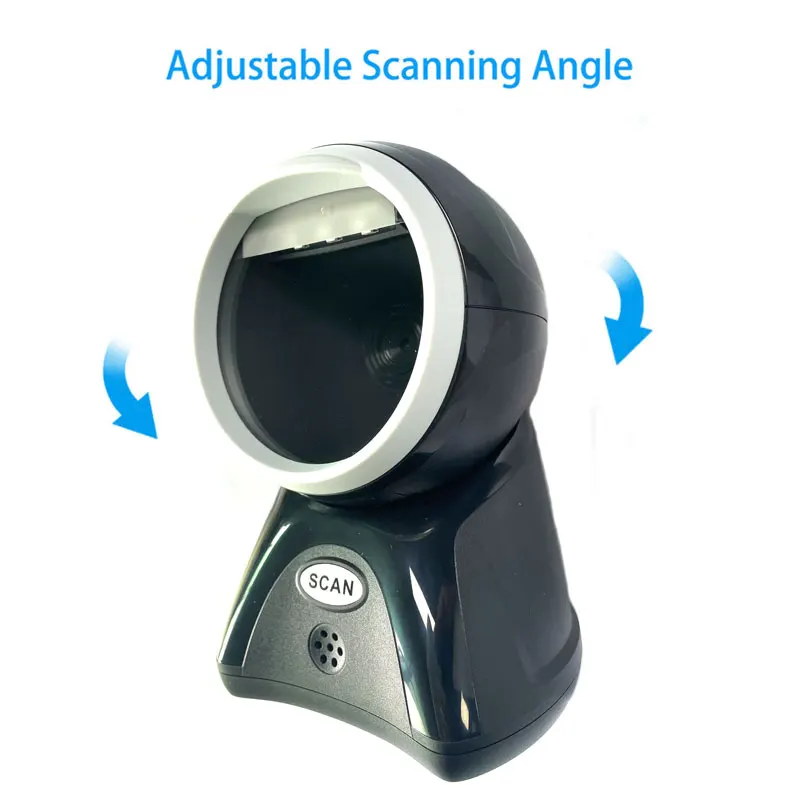 Desktop 1D 2D Barcode Scanner Hands-Free Automatic Sensing Platform Scanner UPC EAN Fast Scan Reader USB Cable Wired
