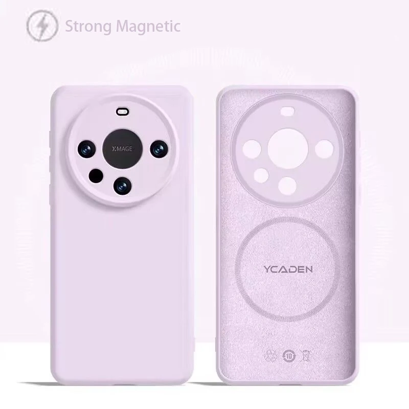 Magnetic Liquid Silicon Wireless Charging Case - Soft Skin Protection Cover