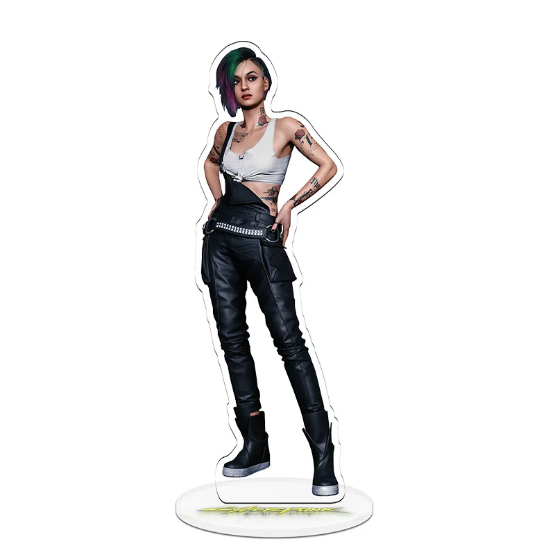 Cyberpunk 2077 Merchandise Display Stand with Keychain Gift Accessories