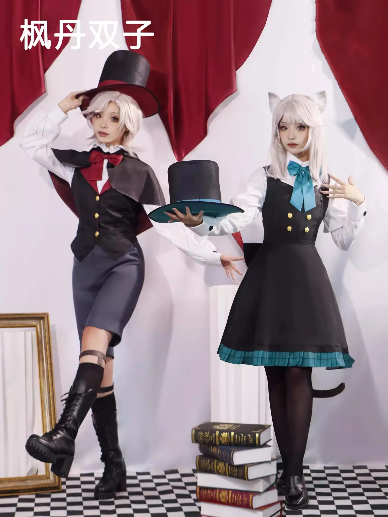 

Костюм для косплея Lyney Genshinimpact Lynette Lyney детство Косплей Костюм Фонтейн Магик аниме Униформа парик костюмы головной убор полный комплект