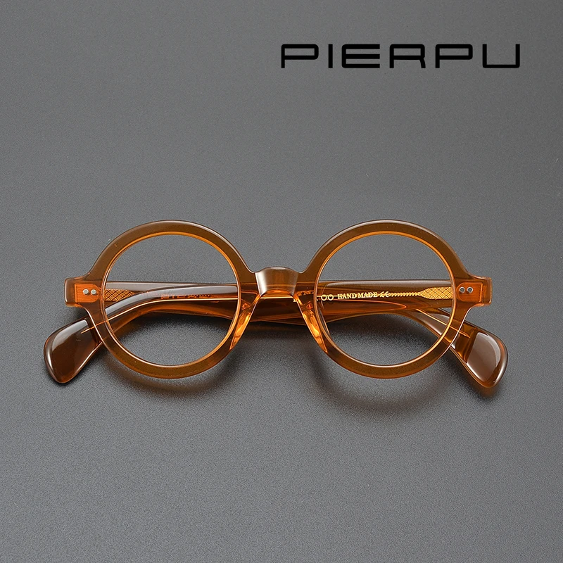 

Vintage Fashion Thick Acetate Eyeglasses for Women Men Prescription Round Optical Eye Glasses for Computer Myopia Clear Glasses