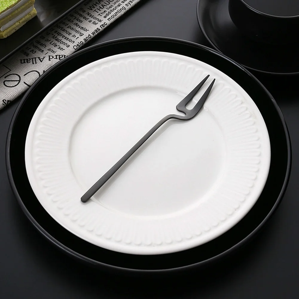 Stainless Steel Fruit Forks Pickle Forks Cocktail Salad Dessert Cake Forks Tableware For Banquet Party Seafood Dinner
