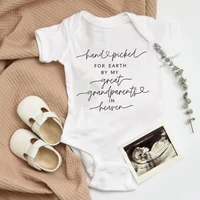 New Hand Picked For Earth By My Great Grandparents in Heaven Baby Rompers Boys Girls Bodysuits Clothes Baby Shower Gift 1