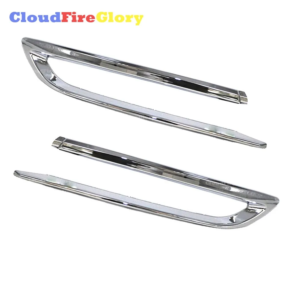 

Pair Rear Left Right Bumper Trim-Outer Molding Plastic Chrome For BMW F10 528i 535i 2014 2015 2016 51127341675 51127341676