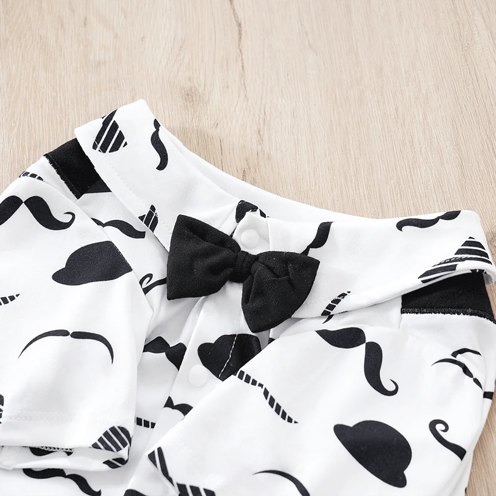 Pet Dog Shirt Mustache Pattern Gentleman Style For Wedding Small Medium Pet
