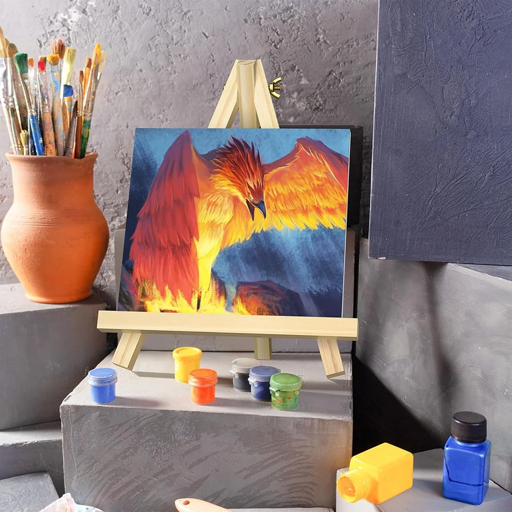 1Pcs Wood Mini Easel Frame Desktop Triangle Display Stand Wedding Table Card Stand Holder Children Painting Craft Artist Tripod