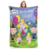 Ben And Holly's Little Kingdom Birthday Magic Characters Blankets Flannel Warm Throw Blankets For Home Office Throws Bedspread 1