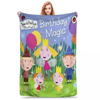 Ben And Holly's Little Kingdom Birthday Magic Characters Blankets Flannel Warm Throw Blankets For Home Office Throws Bedspread 1