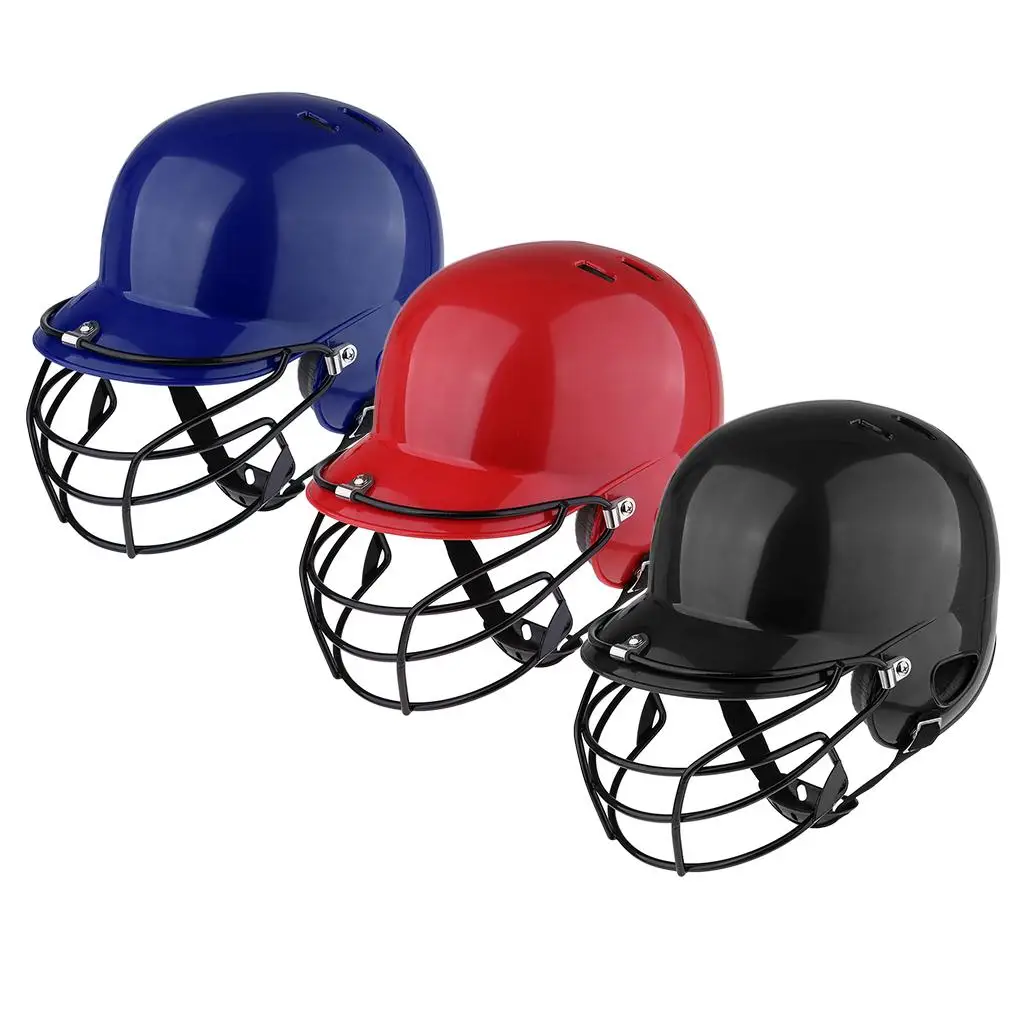 Baseball Batting Helmet Softball Compact Mask Density Impact Head Face Guard with Ear Protector