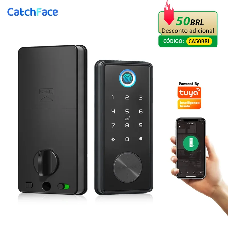 

TUYA Smart Lock Electronic Deadbolt Intelligent APP Fingerprint Key Digital Lock Keyless For Home Office Apartment Hotel