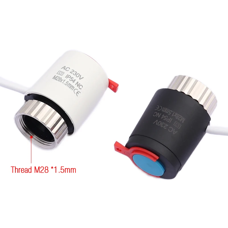 Electric Underfloor Heating Thermostatic Radiator Valve 1/5/10 Pieces 230V Normally Closed NC M28*1.5mm Electric Thermal Actuator for Underfloor Heating TRV Thermostatic Radiator Valve