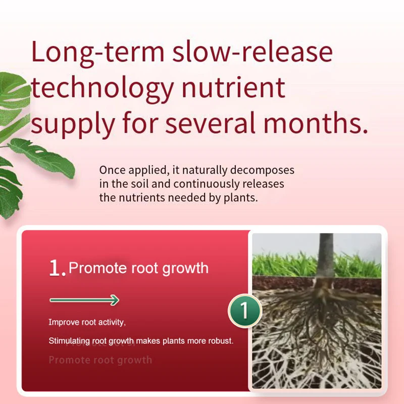 1Bottle Gardening Universal Slow-Release Tablet Organic Fertilizer Nitrogen Phosphorus Potassium Slow Release Agent