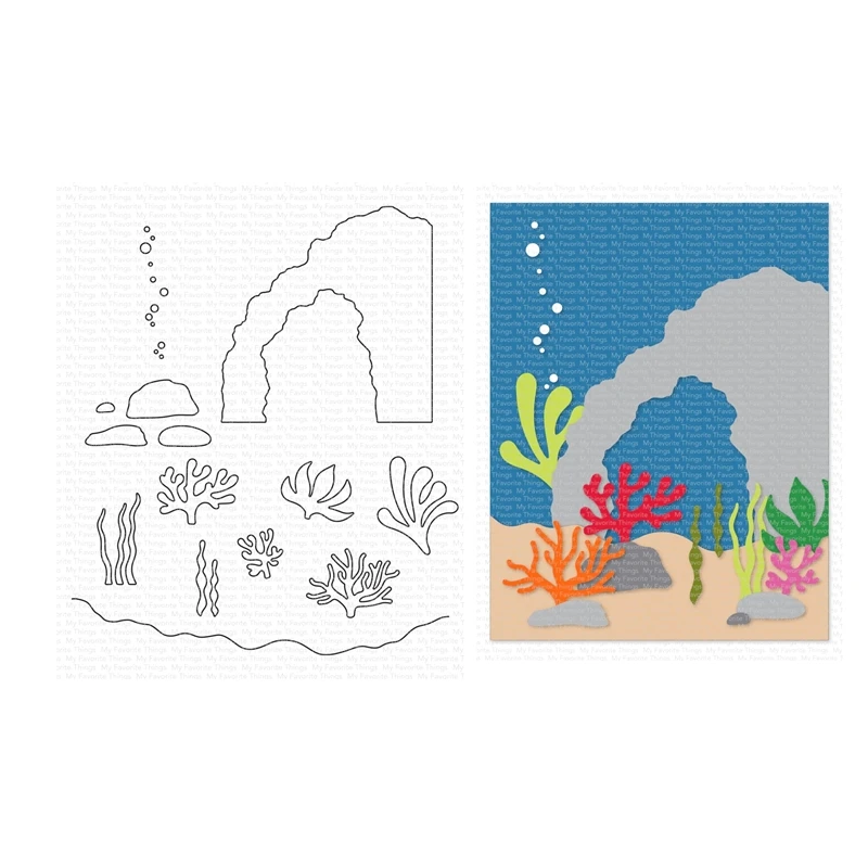 

June 2023 New Under the Sea Coral Metal Cutting Dies Scrapbooking for Paper Making Frames Card Set no Clear Stamps