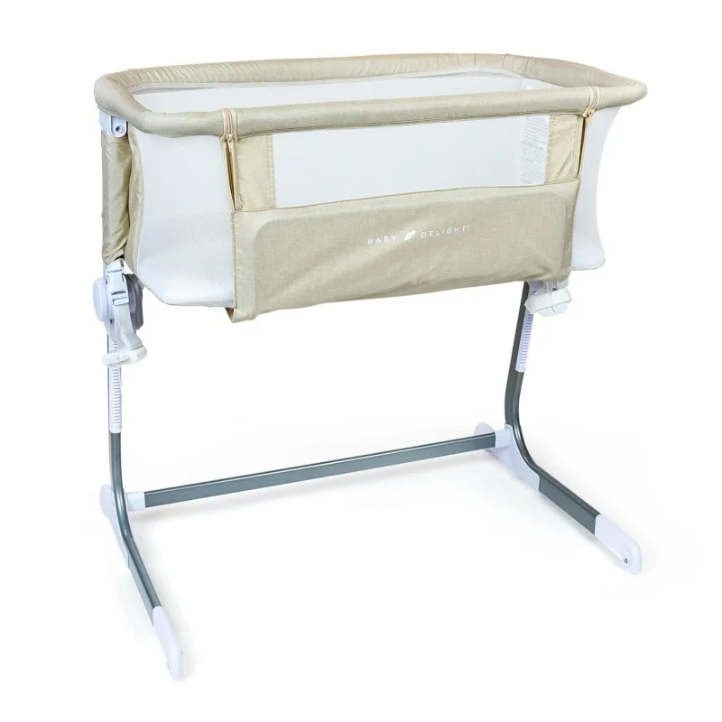 

Baby Delight Extra Tall Beside Me Dreamer Bassinet | Bedside Sleeper | 8-Position Height Adjustment | Flax