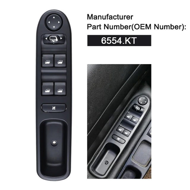 EXCLUZO1 Piece 6554.KT Power Master Window Switch Console For Peugeot 307  SW CC 307SW 307CC : : Car & Motorbike