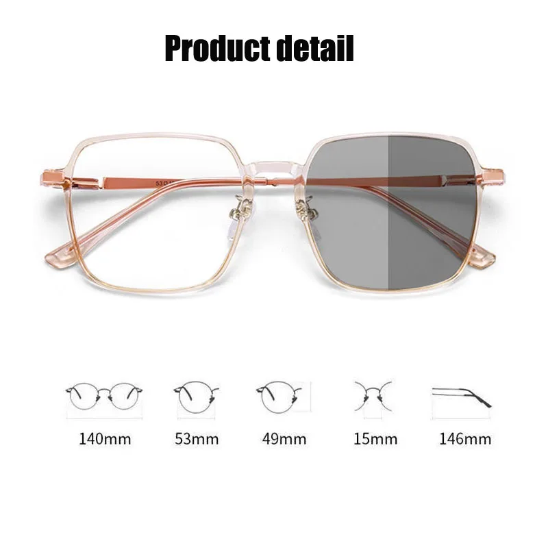 New Style Outdoor Sun Photochromic Myopia Glasses Finished Optical Men Student Minus Eyewear Prescription Short-sight Eyeglasses 6