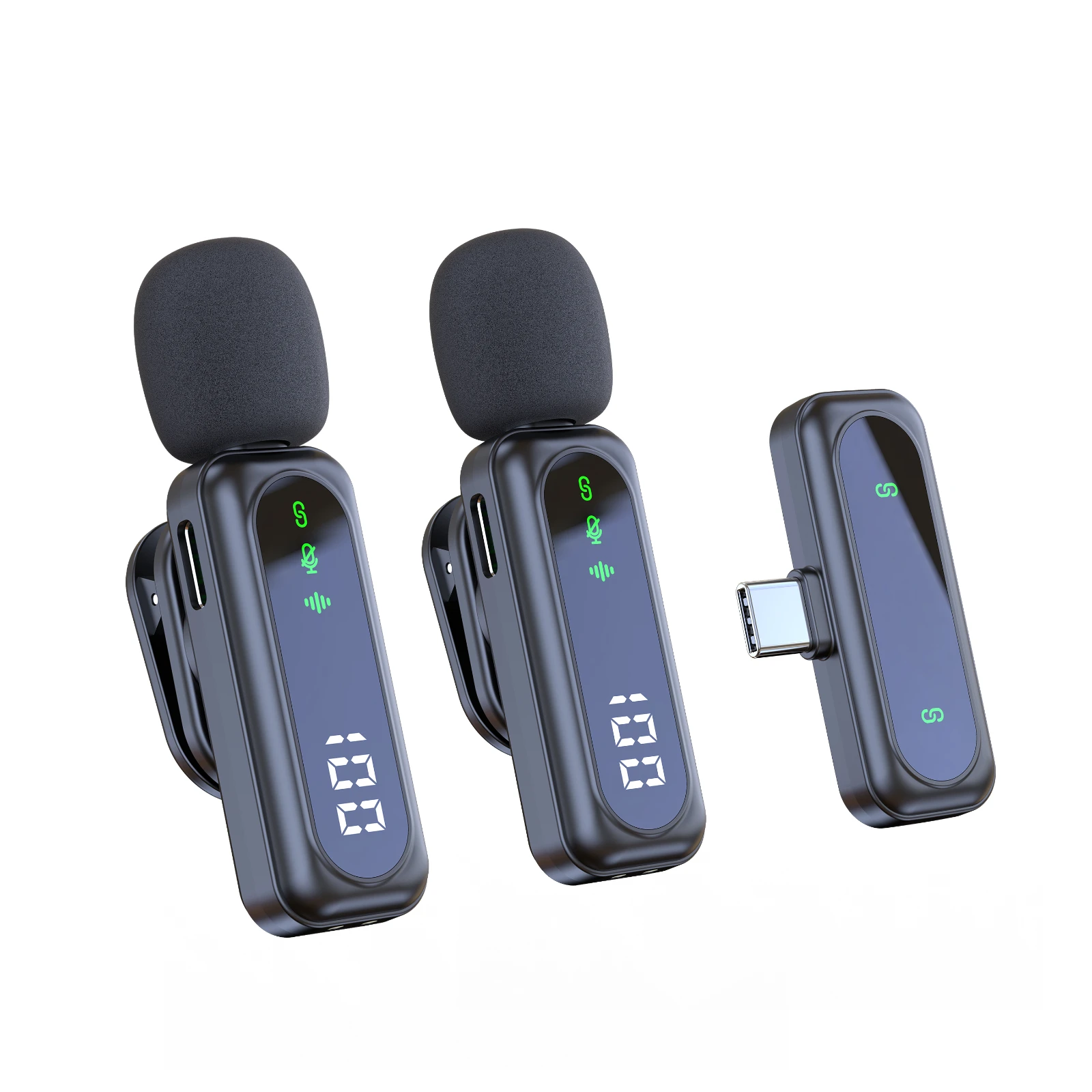 Wireless Lavalier Lapel Microphone Portable Noise Reduction Recording Type-C - Picture 10 of 10