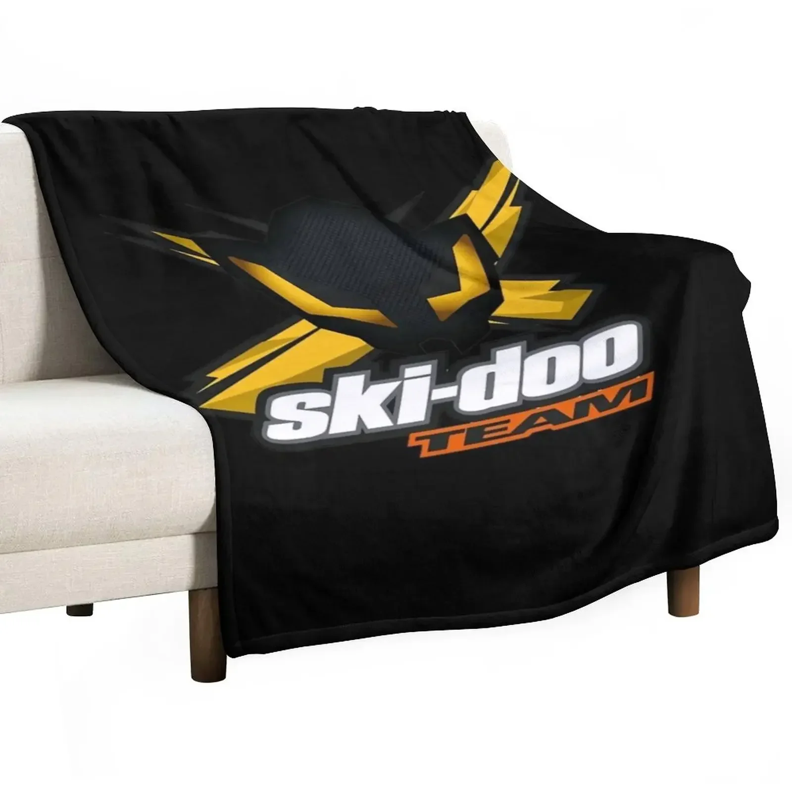

Ski-Doo Team Logo Throw Blanket Flannels Bed Fashionable Tourist Blankets