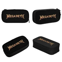 Creative Megadeths Pencil Cases Music Pencil Pouch Pen for Student Large Storage Bag Students School Zipper Accessories 2