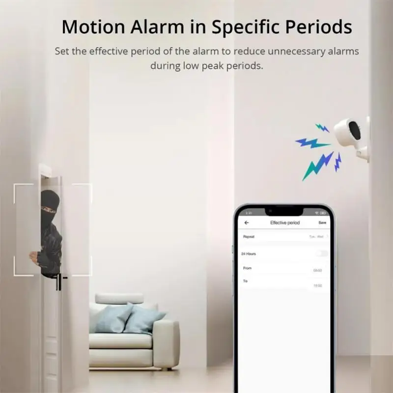 SONOFF WiFi CAM Slim 1080P HD Smart Security Camera Motion Alarm 2-Way Audio Scene Linkage Via EWeLink APP Alexa Google Home 4
