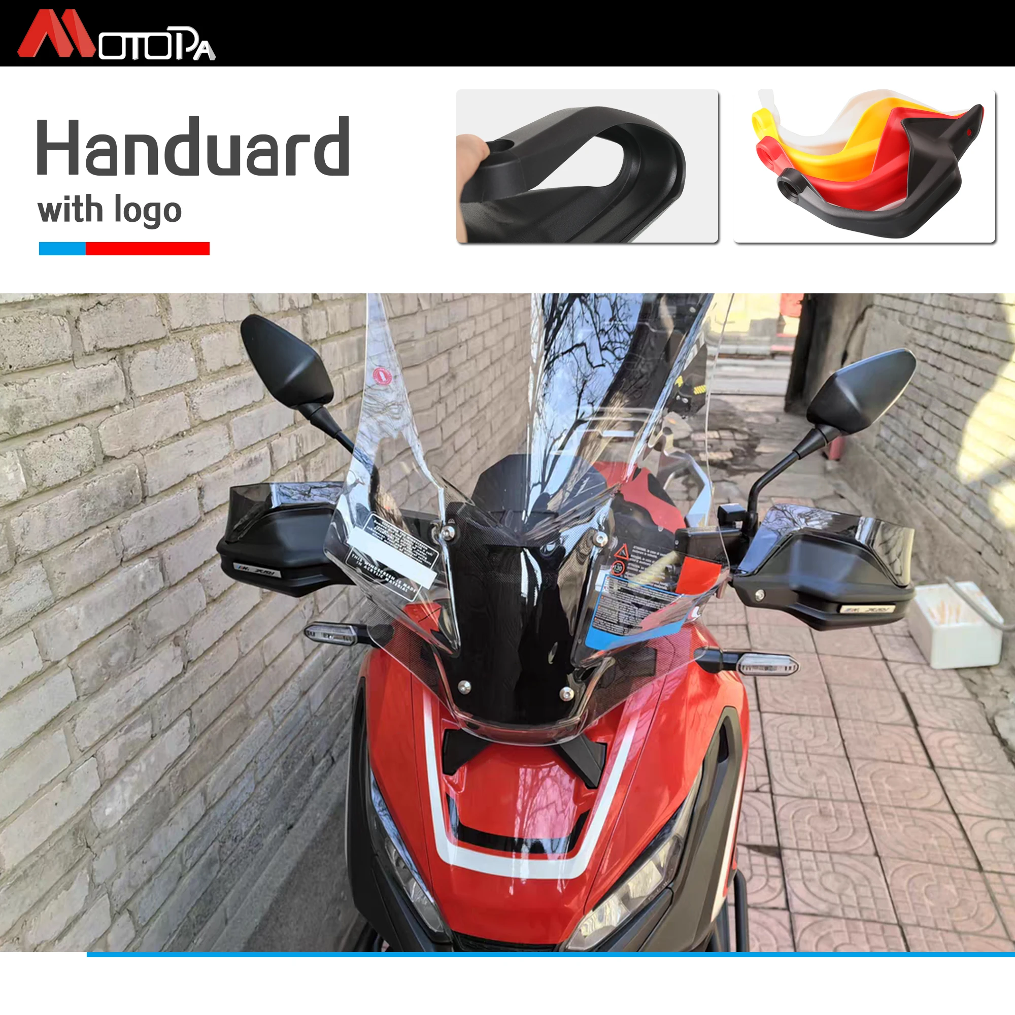 혼다 XADV X-ADV 750 X ADV 750 XADV750 오토바이 블랙 핸드 가드 브레이크 클러치 레버 보호대 방패 로고